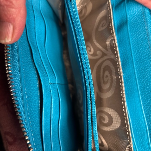 Brighton Turquoise Crocodile Embossed Wallet - Picture 5 of 9